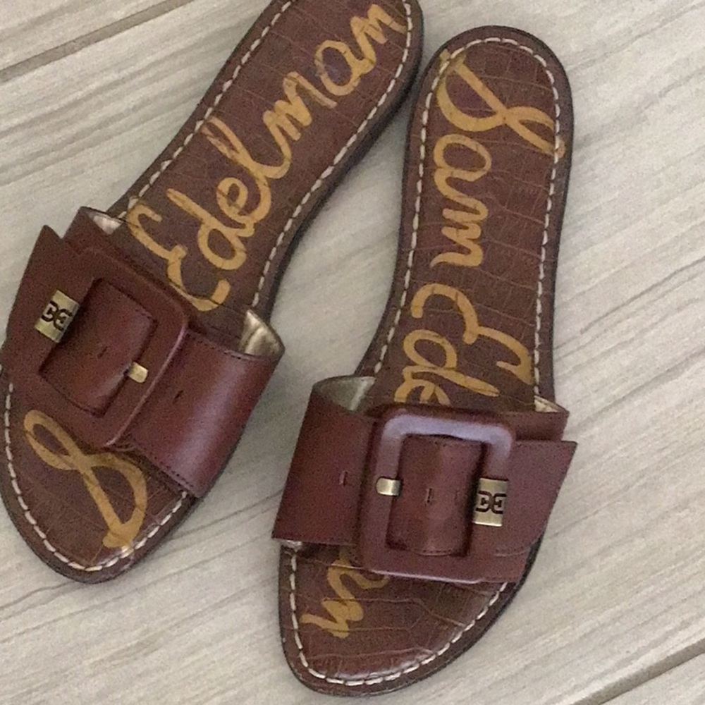 Sam Edelman Brown Buckle Sandals Size 7